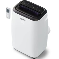AIRO COMFORT 10,000 BTU Portable Air Conditioner Cools 450 Sq. Ft. with Dehumidifier and LCD Remote in White