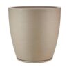 FLORIDIS Amsterdan XX-Large Beige Stone Effect Plastic Resin Indoor and Outdoor Planter Bowl