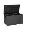 FIROMO 230 Gal. Outdoor Waterproof Resin Storage Deck Box, Lockable Large Capacity Deck Storage Bench
