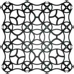 GRAVALOCK PERMEABLE PAVER 22 in. x 22 in. x 1 in. Black Slim Grid Plastic Pavers (12-Pavers/40.5 sq. ft.)