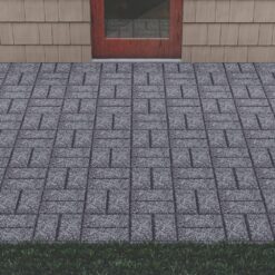 Vigoro 16 in. x 16 in. x 3/4 in. Black/Gray Blended Dual-Sided Rubber Paver (60-Pack)