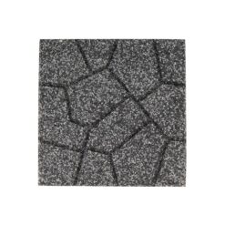 Vigoro 16 in. x 16 in. x 3/4 in. Black/Gray Blended Dual-Sided Rubber Paver (60-Pack)