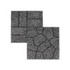 Vigoro 16 in. x 16 in. x 3/4 in. Black/Gray Blended Dual-Sided Rubber Paver (60-Pack)