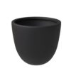 Leisuremod Dahlia Modern 21.5 in. Black Fiberstone and Clay Tapered Round Planter for Indoor and Outdoor