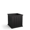 Mayne Cape Cod 20 in Square Self-Watering Black Polyethylene Planter