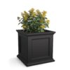 Mayne Fairfield 20 in. Square Self-Watering Black Polyethylene Planter