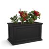 Mayne Fairfield 20 in. x 36 in. Self-Watering Black Polyethylene Planter