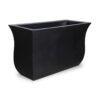 Mayne Valencia 36 in. x 16 in. x 22 in. Black Long Polyethylene Planter