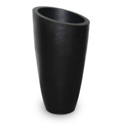 Mayne Modesto 42 in. Round Black Polyethylene Planter