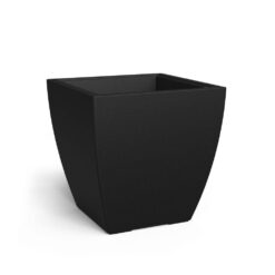Mayne Kobi 24 in. x 24 in. Black Polyethylene Self-Watering Planter
