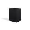 PolyStone Planters Cozumel Column 23 in. x 30 in. Black Composite Planter