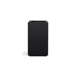 PolyStone Planters Cozumel Column 23 in. x 30 in. Black Composite Planter