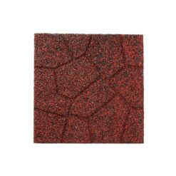 Vigoro 16 in. x 16 in. x 3/4 in. Black/Red Blended Dual-Sided Rubber Paver (60-Pack)
