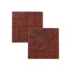 Vigoro 16 in. x 16 in. x 3/4 in. Black/Red Blended Dual-Sided Rubber Paver (60-Pack)