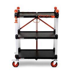 Crescent SITERUNNER 20 in. 3-Shelf Heavy Duty Folding Jobsite Cart with 300 lb. Capacity