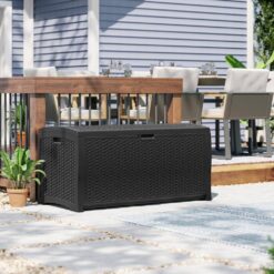 Suncast 99 Gal. Plastic Deck Box, Black