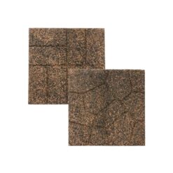 Vigoro 16 in. x 16 in. x 3/4 in. Black/Tan Blended Dual-Sided Rubber Paver (60-Pack)