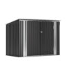 Tozey 70 in. W x 40 in. D x 52.5 in. H Galvanized Steel Horizontal Trash and Recycling Storage Shed for Trash Can Storage