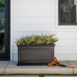 Veradek Brixton Series 33 in. L Black Plastic Planter