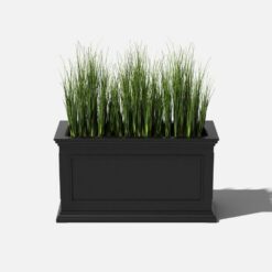Veradek Brixton Series 33 in. L Black Plastic Planter