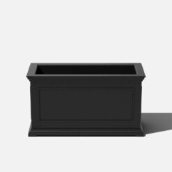 Veradek Brixton Series 33 in. L Black Plastic Planter