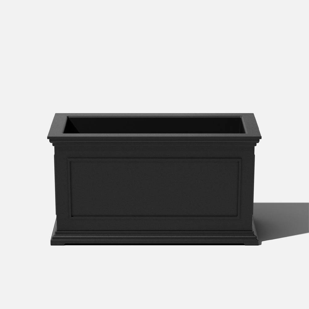Veradek Brixton Series 33 in. L Black Plastic Planter