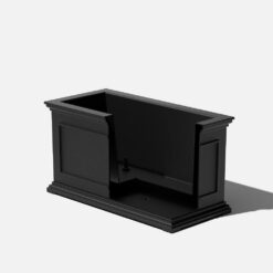 Veradek Brixton Series 33 in. L Black Plastic Planter