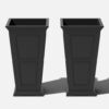 Veradek Brixton Series 26 in. Tall Black Plastic Planter (2-Pack)