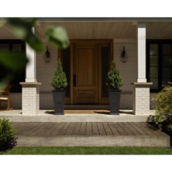 Veradek Brixton Series 26 in. Tall Black Plastic Planter (2-Pack)