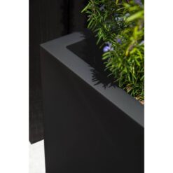 Veradek Cube 22 in. Square Black Plastic Planter