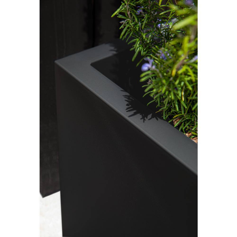 Veradek Cube 22 in. Square Black Plastic Planter