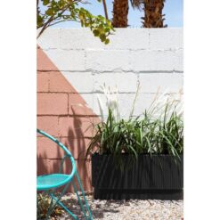 Veradek Demi 30 in. Rectangular Black Plastic Long Planter (2-Pack)