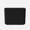 Veradek Demi Series Span 36 in. Rectagular Plastic-Stone Planter-(Black)