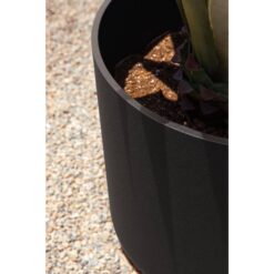 Veradek Kona 20 in. Round Black Plastic Planter (2-Pack)