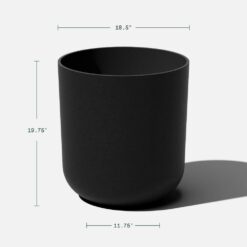 Veradek Kona 20 in. Round Black Plastic Planter (2-Pack)