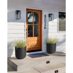 Veradek Kona 20 in. Round Black Plastic Planter (2-Pack)
