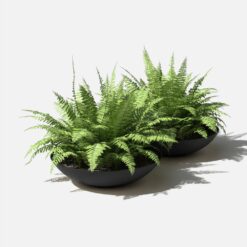 Veradek Lane Bowl 32 in. Black Plastic Round Planter (2-Pack)