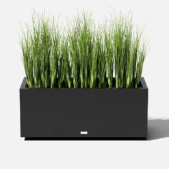 Veradek Long Box 38 in. Black Plastic Rectangular Planter