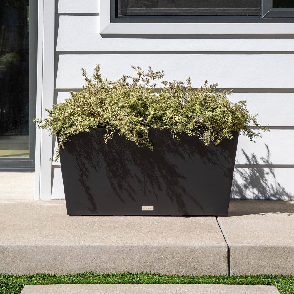 Veradek Midori 39 in. Black Trough Plastic Planter (2-Pack)