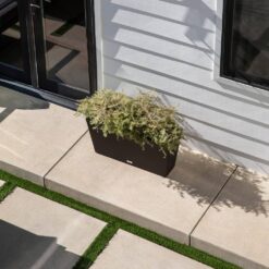 Veradek Midori 39 in. Black Trough Plastic Planter
