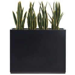 Wallowa Long Box Metal Rectangular Planter in Black