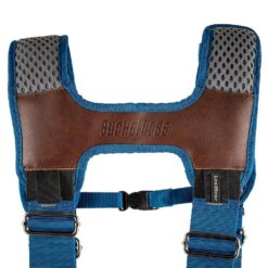 BUCKET BOSS 2-Bag Hybrid Suspension Rig Work Tool Belt with Suspenders in Blue