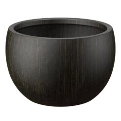 Morrava 19 in. Large Bronzed Black Concrete Round Planter / Pot with Drainage Holes