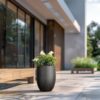 Sapcrete 17 in. Large Bronzed Black Concrete Round planter / Pot with drainage holes