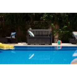 Keter Patio 60 Gal. Brown Resin Outdoor Storage Bench