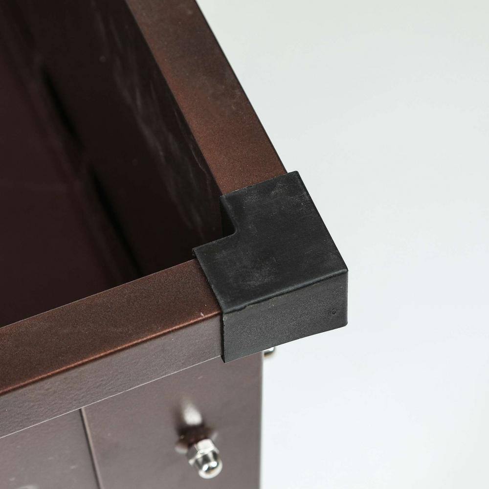 LuxenHome 39.5 in. Metal Rectangular Raised Garden Planter
