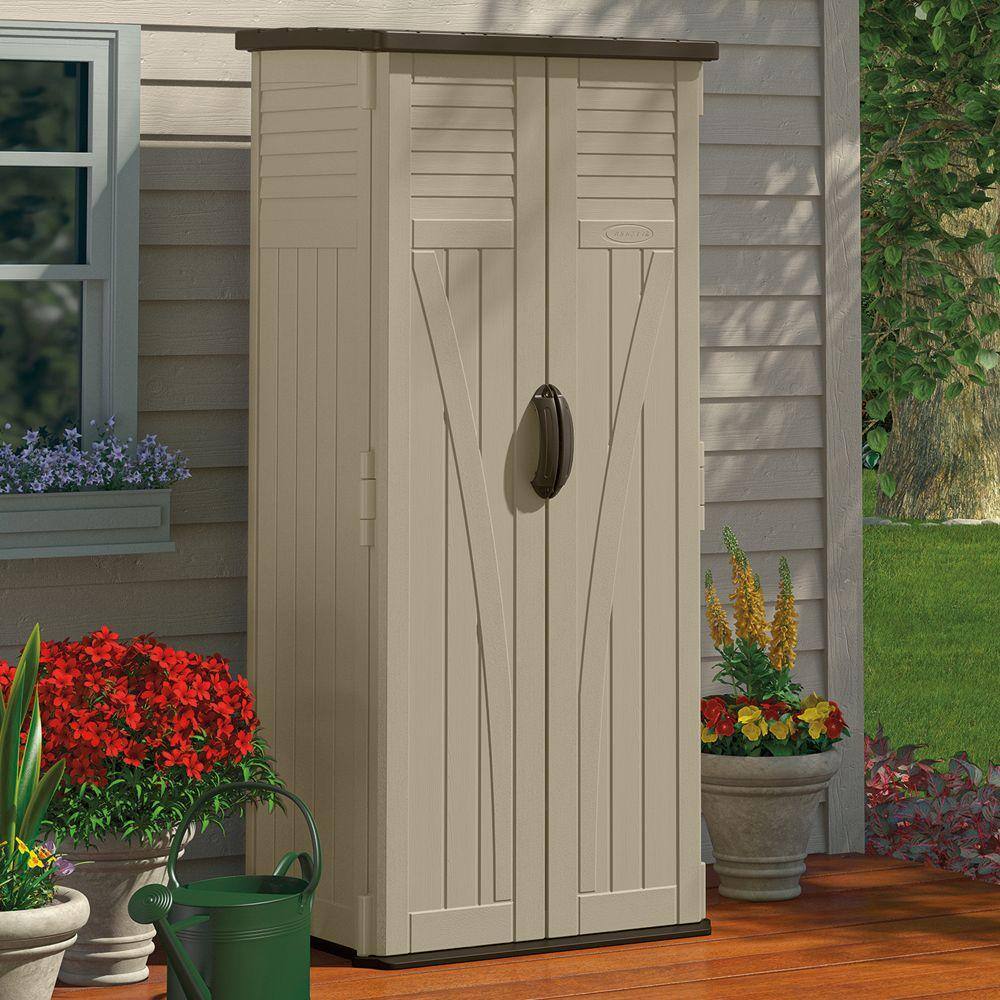 Suncast 2 ft. 8.25 in. X 2 ft. 1.5 in X 6 ft. Resin Vertical Storage Shed