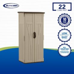Suncast 2 ft. 8.25 in. X 2 ft. 1.5 in X 6 ft. Resin Vertical Storage Shed