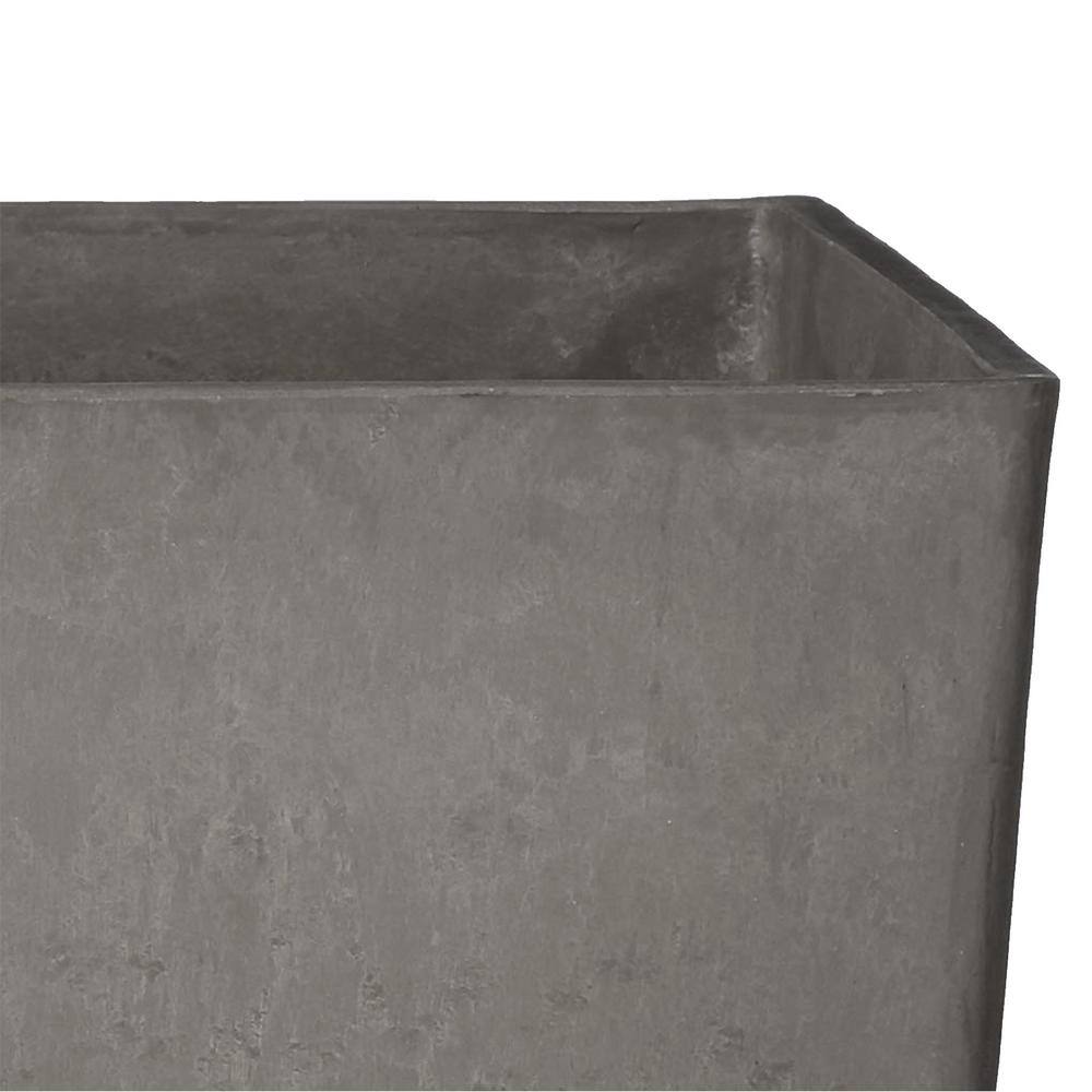 Arcadia Garden Products Contempo Tall Square 13 in. x 13 in. x 28 in. Cement PSW Pot