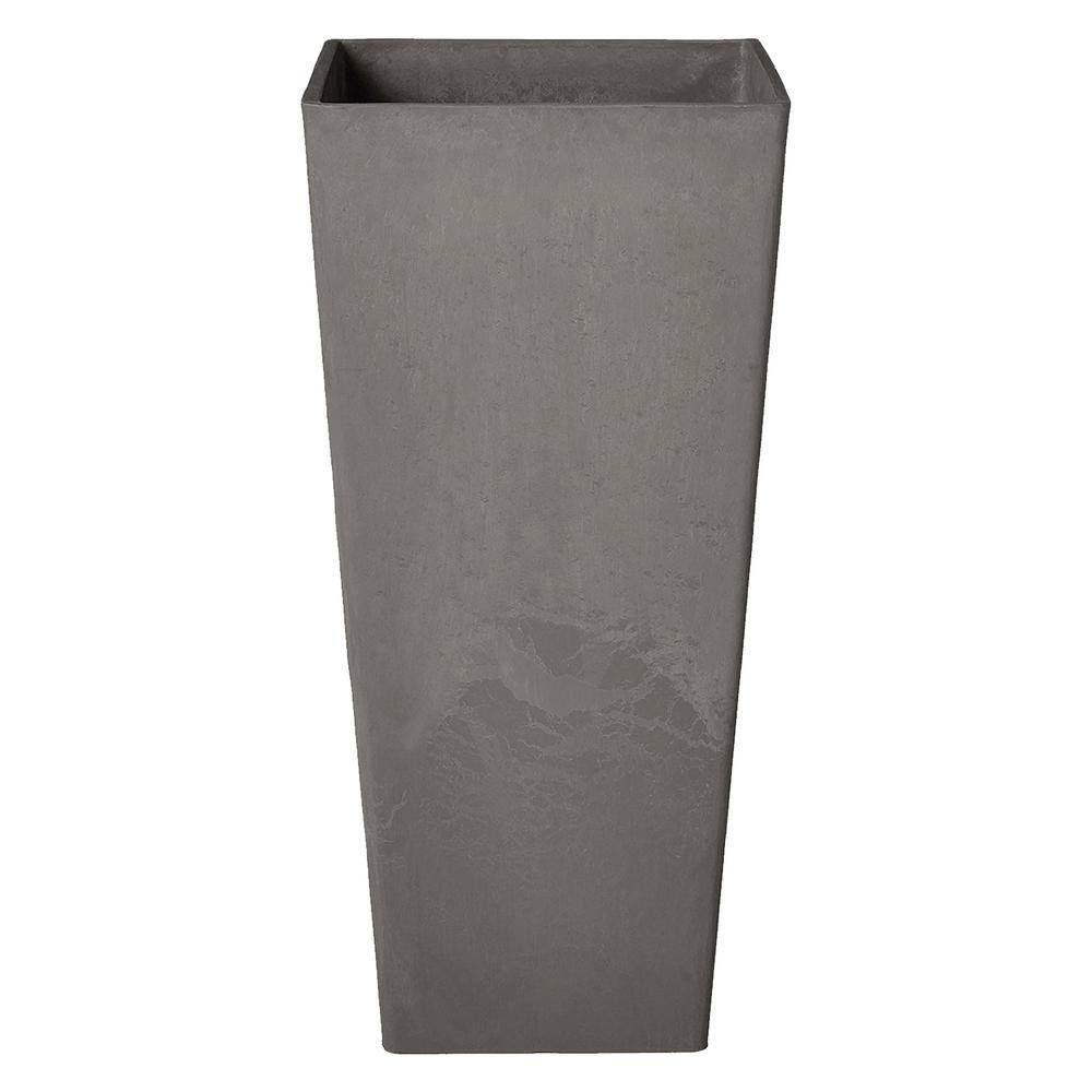 Arcadia Garden Products Contempo Tall Square 13 in. x 13 in. x 28 in. Cement PSW Pot